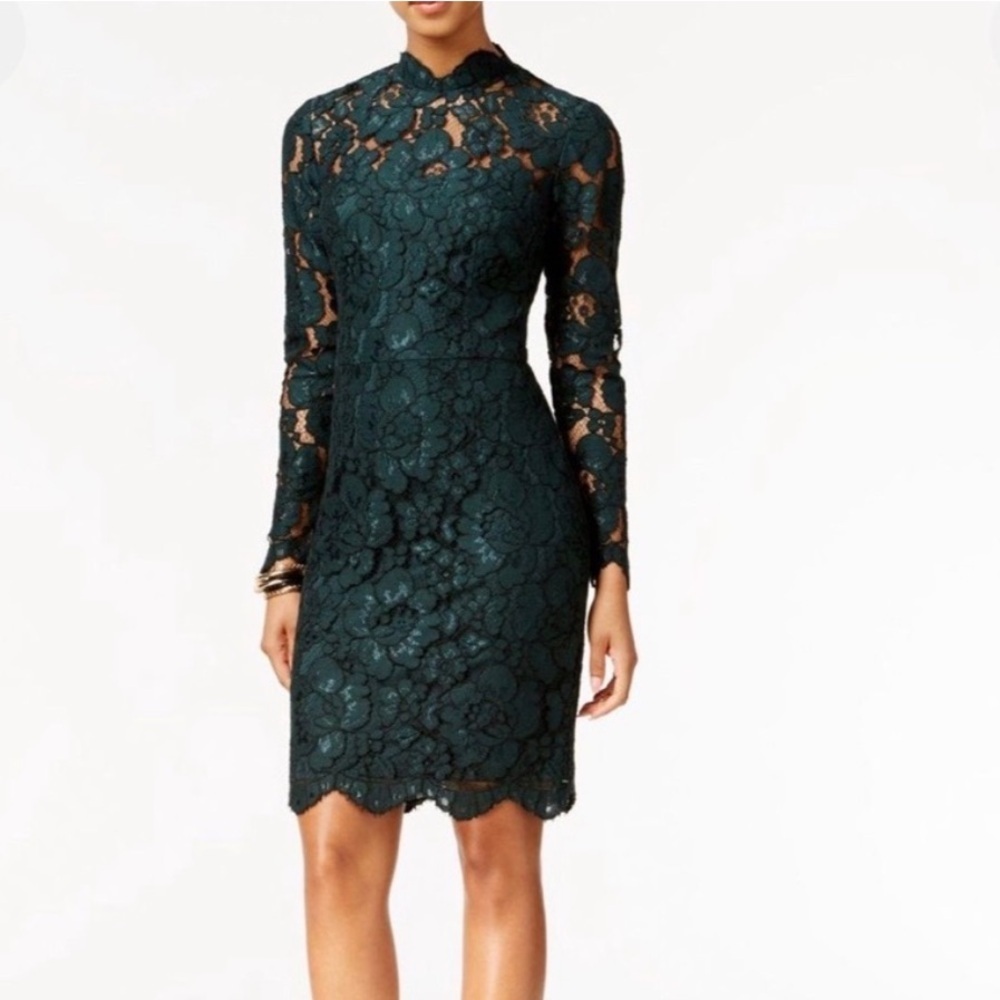 Betsey Johnson Women’s Verdant Floral Green Lace Dress Size 8
